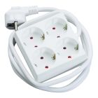 Base múltiple cuadrada 4 tomas cable 1,5 metros (GSC 100005021)