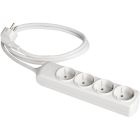 Base múltiple blanca 3680W 4 tomas cable 3m 250V 16A (Solera 8034)