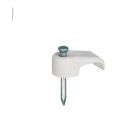 Caja de 100 uds. de grapas blancas para cable plano 2x1 mm2 (Lapafil 1104)