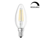 Lámpara vela cristal Led Retrofit regulable E14 5W 2700°K 470Lm (Osram 4058075437043)