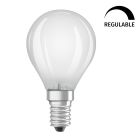 Lámpara esférica cristal Led mate Retrofit regulable E14 5W 2700°K 470Lm (Osram 4058075436923)