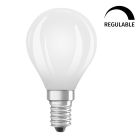 Lámpara esférica cristal Led mate Retrofit regulable E14 5W 4000°K 470Lm (Osram 4058075434646)