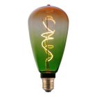 Lámpara Edison filamento Led decorativo verde naranja E27 4W 1800K 216Lm (F-Bright 2601272-V)