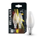 Pack de 2 lámparas vela cristal Led clara E14 4W 2700°K 470Lm (Bellalux 4058075164895)