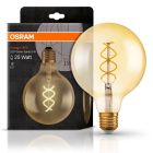 Lámpara globo cristal Led espiral Vintage 1906 Osram E27 4W 2000°K (4058075092136)