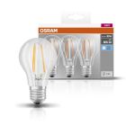 Pack de 3 lámparas estándar cristal Led mate  E27 6,5W 4000K (Osram 819290)