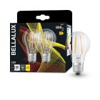Pack de 2 lámparas estándar cristal Led  clara E27 6,5W 2700°K (Bellalux 4058075164857)