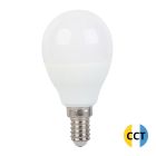 Lámpara esférica Led E14 memoria CCT 6W 560Lm Ø47x90mm. (F-Bright 2601740)