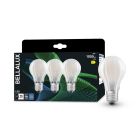 Pack de 3 lámparas  estándar cristal Led mate  E27 7,5W 4000°K (Bellalux 4058075606371)
