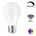 Lámpara standard Led Smart regulable RGB + 3000°K a 6500°K + intensidad 9W 850Lm (Spectrum WOJ+14412)