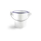 Mini cubo acero esmaltado vitrificado con asa blanco Blanca 8cm (Ibili 903308)