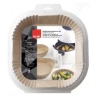 Bandejas cuadradas de papel para freidora de aire 50 u. 28 x 30 x 5,5 cm.  (Ibili 688520)