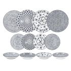 Set 12 piezas vajilla Armonía negro  (Ibili 691701)