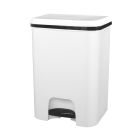 Cubo plástico con pedal blanco 26L (Plastic 2570)