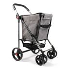 Carro de compra Basket 4 ruedas plegable gris 58L (Rolser BAS007)