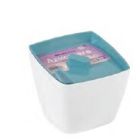 Azucarero cuadrado plástico con cuchara azul (Plastic 1080)