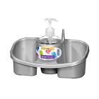 Estropajero con dosificador plateado (Plastics 1192)