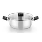 Cacerola Elite de acero inoxidable con tapa de cristal ø 18cm (Monix M240318)