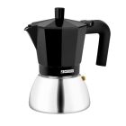 Cafetera italiana inox para inducción negra 9 tazas (Monix M863009)