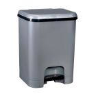 Cubo de basura con pedal class plata 20 L (Plastic 3162)