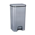 Cubo de basura con pedal class plata 37 L (Plastic 3102)
