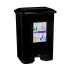 Cubo de basura con pedal 80L negro (Plastic 3150)