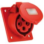 Base trascuadro inclinada industrial de empotrar roja 3P+T IP44 400V 32A (Solera 931144A)