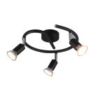 Regleta 3 focos serie París color negro 3xGU10 (Trio Lighting R80913932)