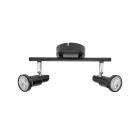Regleta 2 focos Spot negro GU10 3.4W 2700K (Ledvance 828780)