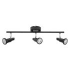 Regleta 3 focos Spot negro GU10 3.4W 2700K (Ledvance 828803)