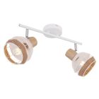 Regleta blanco arena Widy 2xE27 (Globo 54021-2)