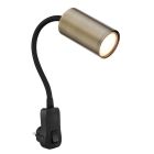 Aplique pared flexible con enchufe bronce Robby GU10 (Globo 57911DPM)