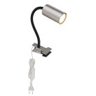 Flexo de pinza niquel Robby GU10 (Globo 57911K)