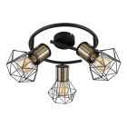 Regleta negro Priska 3xE27 (Globo 54017-3M)