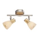 Regleta madera opalo Gylfi 2xE14 (Globo 54352-2)