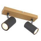 Regleta latón antiguo Robby 2xGU10 (Globo 57911-2G)