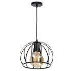 Lámpara colgante negro redondo Carnot E27 Ø190mm (GSC 204400067)