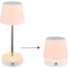 Lámpara sobremesa regulable multifunción Carlos blanco 30Lm 3000K Ø106x280mm. (Globo 58446)