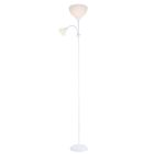 Lámpara de pie E27con luz de lectura E14 1760mm. Blanca Nawis (GSC 204400045)