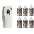 Pack dispensador automático Copyrmatic Evolution + 6 insecticidas  ZZ Coopermatic de piretrinas naturales