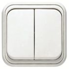 Interruptor doble blanco (Niessen Over 1511)