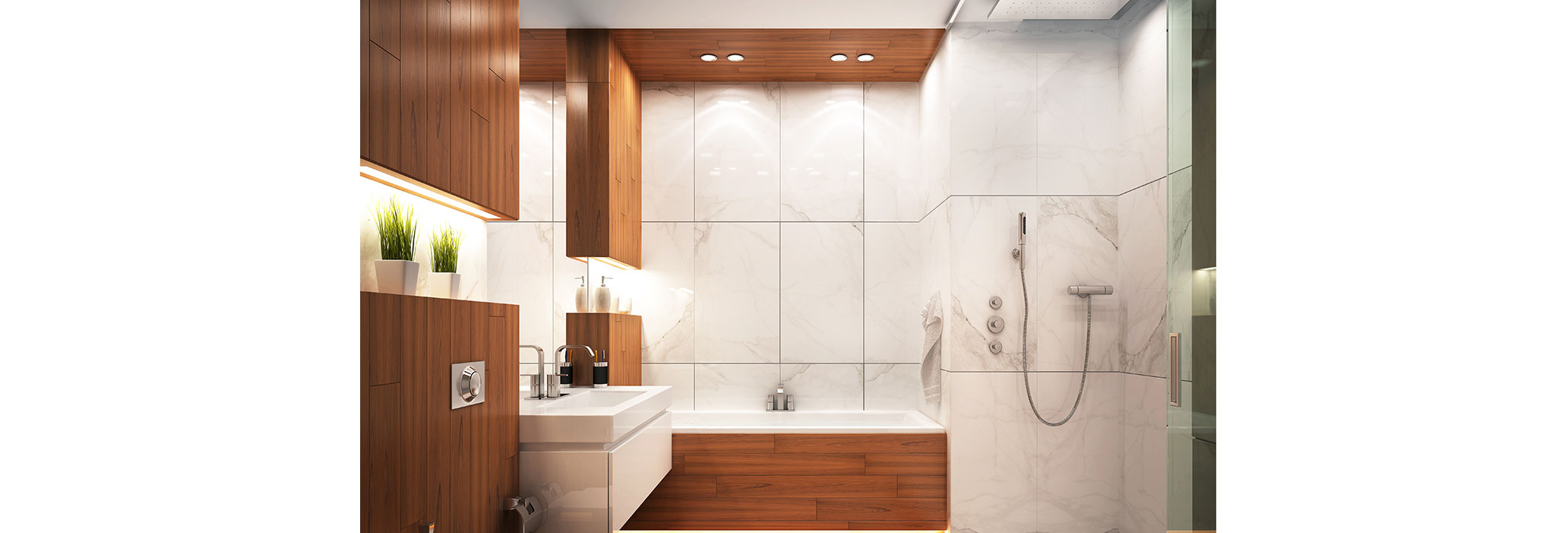 Luz de acento en la bañera Luz de acento en la bañera